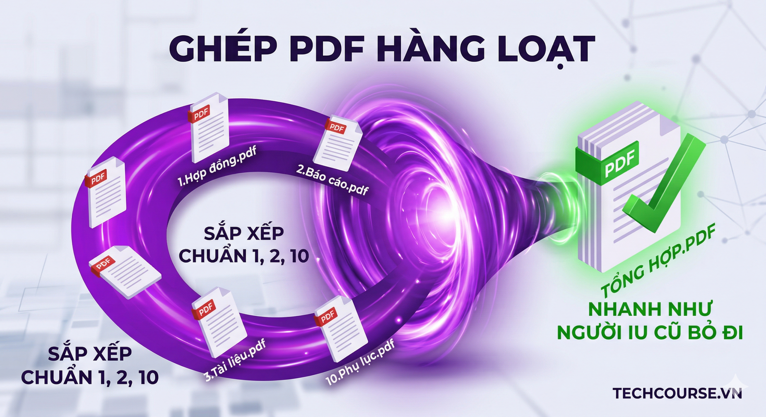 Cách ghép file pdf hàng loạt miễn phí